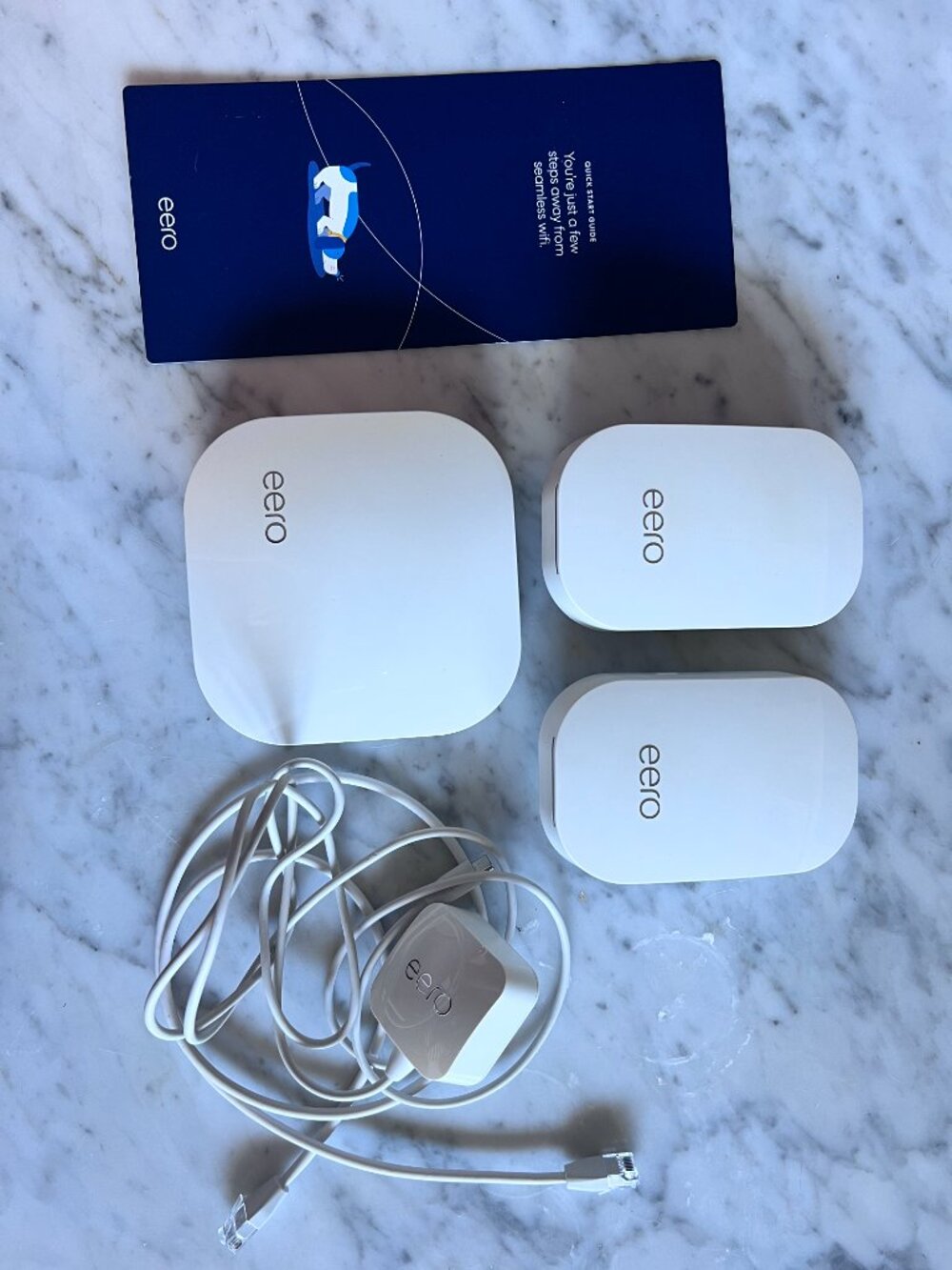 eero Pro 2nd Gen + 2 eero Beacons Mesh WiFi System B010001 D010001 Complete Set